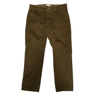 Duck Head Chino Pants Mens 38x32 Brown Olive Straight Leg Workwear Americana